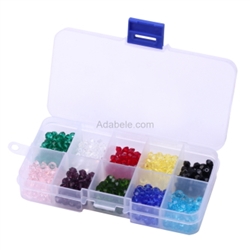 Creative Club Mix Lots High Quality 6x4mm #5305 Roundelle Crystal Beads with Container Box (500pcs) CCS22