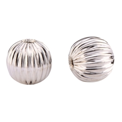 Beautiful 10mm Mellon Spacer Beads Sterling Silver plated Copper (You Pick Quantity) #CF109-10