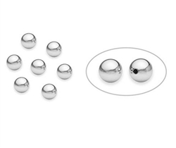 100pcs 6mm Seamless Smooth Spacer Beads Sterling Silver Plated Copper (You Pick Quantity) #CF11-6