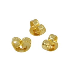 50pcs Gold 5.5x4.6mm Earring Safety Back Stopper Beads #CF112-G