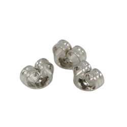 50pcs x Platinum 5.5x4.6mm Earring Safety Back Stopper Beads #CF112-P