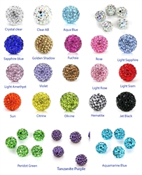 50pcs Adabele Grade A Suncatcher Crystal Rhinestone Pave Disco Ball 10mm Polymer Clay Bead Compatible with Shamballa All Other Jewelry Making DB10