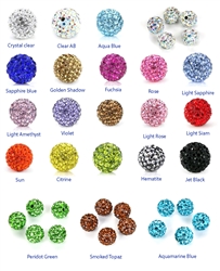 50pcs Adabele Grade A Suncatcher Crystal Rhinestone Pave Disco Ball 12mm Polymer Clay Bead Compatible with Shamballa All Other Jewelry Making DB12