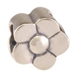 1pc x Sterling Silver Flower Bead Fits Pandora Biagi Troll Chamilla European Charm #EC16
