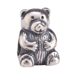 1pc x Sterling Silver Cute Teddy Bear Bead Fits Pandora Biagi Troll Chamilla European Charm #EC18