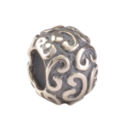 1pc x Sterling Silver Ancient Gold Bead Fits Pandora Biagi Troll Chamilla European Charm #EC133