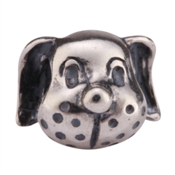 1pc x Sterling Silver Cute Dog Charm Fits Pandora Biagi Troll Chamilla European Charm #EC159