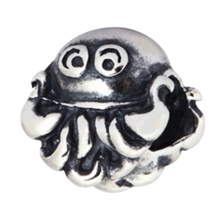 1pc x Sterling Silver Adorable Octopus Fits Pandora Biagi Troll Chamilla European Charm #EC162