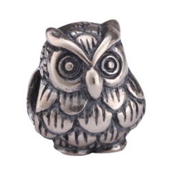 1pc x Sterling Silver Owl King Fits Pandora Biagi Troll Chamilla European Charm #EC164