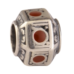 1pc x Steling Silver Lantern Red Stone Charm Fits Pandora Biagi Troll Chamilla European Charm #EC180
