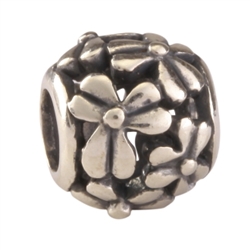 1pc x Sterling Silver Wish Star Flower Bead Fits Pandora Biagi Troll Chamilla European Charm #EC242