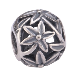 1pc x Beautiful Sterling Silver Wish Star Flower Bead Fits Pandora Biagi Troll Chamilla European Charm #EC246