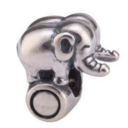 1pc x Sterling Silver Charm Happy Aerobic Elephant Bead Fits Pandora Biagi Troll Chamilla European Charm #EC251
