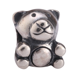 1pc x Sterling Silver Adorable Teddy Bear Bead Fits Pandora Biagi Troll Chamilla European Charm #EC252