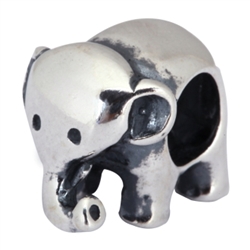 1pc x Sterling Silver Adorable Elephant Bead Fits Pandora Biagi Troll Chamilla European Charm #EC256