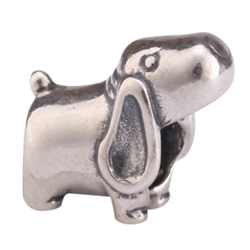 1pc x Sterling Silver Cute Loyal Doggy Charm Bead Fits Pandora Biagi Troll Chamilla European Charm #EC267