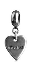 1pc x Sterling Silver Love & Passion Heart Dangle Charm Fits Pandora Biagi Troll Chamilla European Charm #EC348