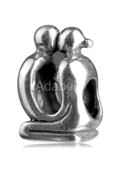 1pc x Sterling Silver Love Couple Heart Union Charm Fits Pandora Biagi Troll Chamilla European Charm #EC368