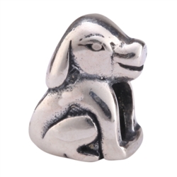 1pc x Sterling Silver Cute Happy Puppy Charm Fits Pandora Biagi Troll Chamilla European Charm #EC480