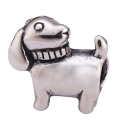 1pc x Sterling Silver Cute Look-out Dog Charm Fits Pandora Biagi Troll Chamilla European Charm #EC489