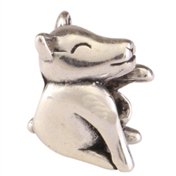 1pc x Sterling Silver Cute Hand-Waving Doggy Charm Fits Pandora Biagi Troll Chamilla European Charm #EC497