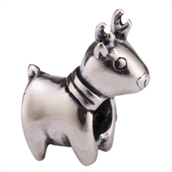 1pc x Sterling Silver Cute Sacred Deer Charm Fits Pandora Biagi Troll Chamilla European Charm #EC499