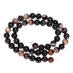 AAA Natural Brown Stripe Agate Translucent 6mm Gemstone Round Loose Beads 15.5" (1 strand) GC15-6