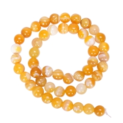 AAA Natural Yellow Stripe Agate 6mm Gemstone Round Loose Beads 15.5" (1 strand) GC17-6