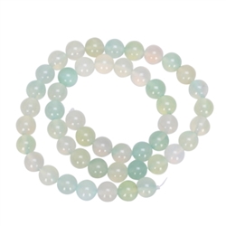 AAA Natural Grape Green Agate Translucent 8mm Gemstone Round Loose Beads 15.5