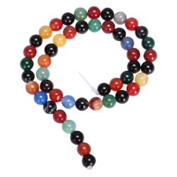 AAA Natural Rainbow Colors Agate 10mm Gemstone Round Loose Beads 15.5" (1 strand) GC3-10