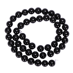 AAA Natural Black Agate 10mm Gemstone Round Loose Beads 15.5