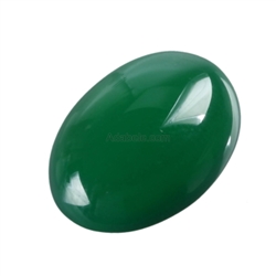 2pcs x Natural Chrysoprase Green Agate Oval Cabochon Flatback Semi-precious Gemstone Cabochon 18x13mm or 0.71