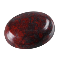 2pcs x Natural Red Brecciated Red Jasper Oval Cabochon Flatback Semi-precious Gemstone Cabochon 18x13mm or 0.71"x0.51" #GO8-B