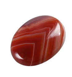 2pcs x Natural Red Stripe Agate Oval Cabochon Flatback Semi-precious Gemstone Cabochon 20x15mm or 0.79"x0.6" GCN-C19