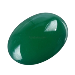 2pcs x Natural Green Agate Translucent Oval Cabochon Arc Bottom Gemstone Cabochon 20x15mm or 0.79