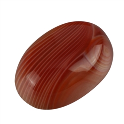 2pcs x Natural Orange Red Stripe Agate Oval Cabochon Flatback Gemstone Cabochon 25x18mm or 0.98