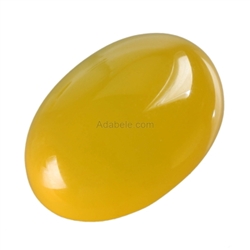 2pcs x Natural Yellow Agate Translucent Oval Cabochon Arc Bottom Gemstone Cabochon 25x18mm or 0.98