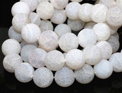 1 Strand Top Quality Natural Frosted Weathered Agate Gemstone 6mm Round Loose Beads 15.5" #GF12-10