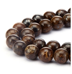 1 Strand Top Quality Natural Bronzite Gemstone 10mm Round Loose Beads 15.5" #GF16-10