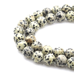 1 Strand Top Quality Natural Dalmatian Jasper Gemstone 10mm Round Loose Beads 15.5
