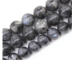 1 Strand Adabele Natural Larvikite Black Labradorite Healing Gemstone 10mm (0.39 inch) Round Loose Stone Beads (34-37pcs) for Jewelry Craft Making GF20-10