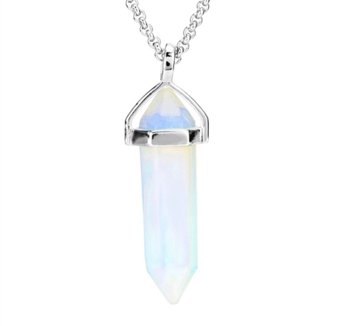 Louily Elegant Halo Round Cut Opal Stone Women's Pendant Necklace In  Sterling Silver | louilyjewelry