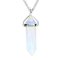 Top Quality Opal Healing Point Reiki Chakra Cut 18-20 Inch Gemstone Pendant Necklace (1pc) in Gift Bag #GGP-C7