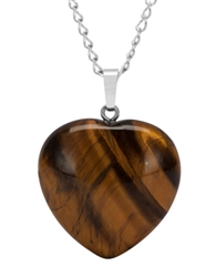 You Are My Only Love Natural Tiger Eye Healing Gemstone Reiki Chakra 18-20 Inch Gemstone Pendant Necklace in Gift Bag #GGP8-1