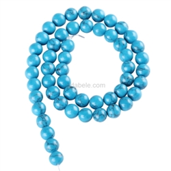 Top Quality Natural Howlite Turquoise Gemstone Loose Round Beads 10mm Spacer Beads  15.5