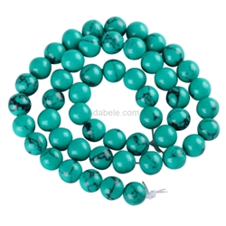 Top Quality Natural Howlite Green Turquoise colored Gemstone Loose Round Beads 8mm Spacer Beads  15.5