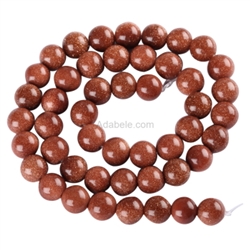 Top Quality Natural Gold Sand Gemstone Loose Round Beads 10mm Spacer Beads  15.5