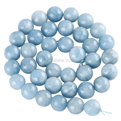 Top Quality Natural Aquamarine Gemstone Loose Round Beads 10mm Spacer Beads  15.5
