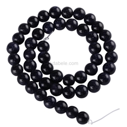 Top Quality Natural Blue Sand Gemstone Loose Round Beads 10mm Spacer Beads  15.5