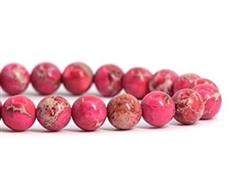 Top Quality Natural Rose Red Sea Sediment Jasper Gemstone Loose Beads 10mm Round Loose Beads 15.5